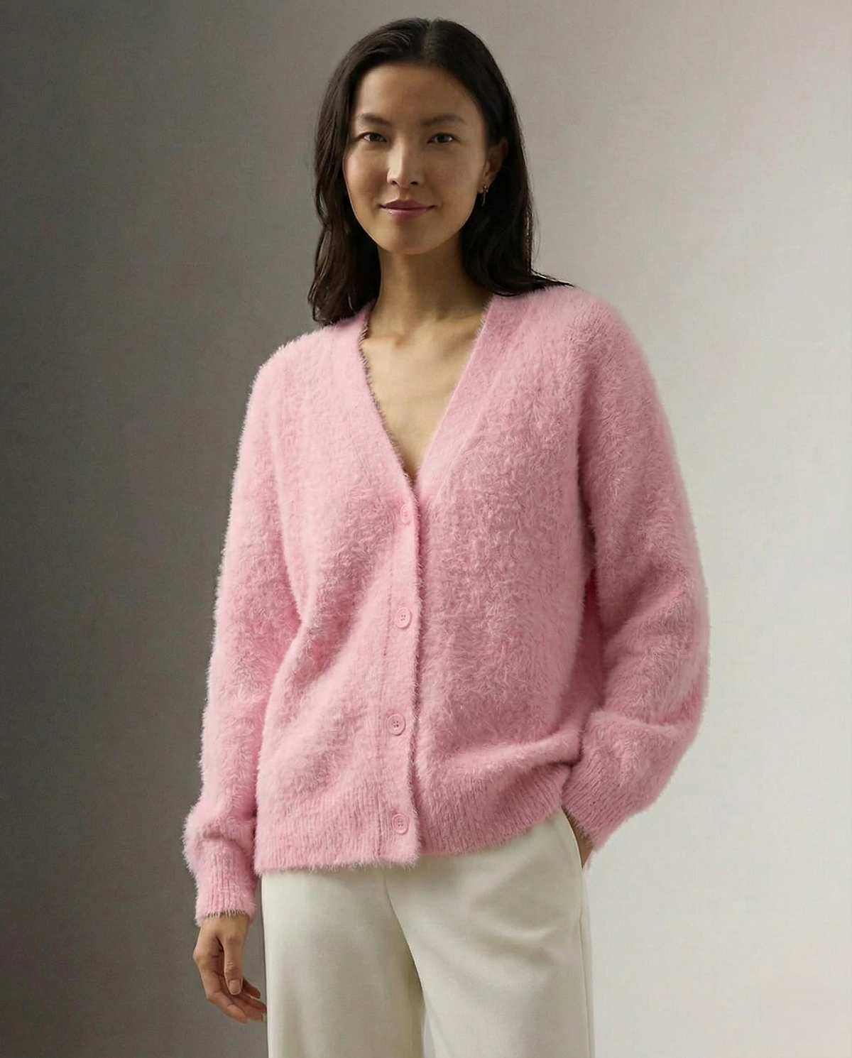 Junia Brushed Knit Oversized Cardigan