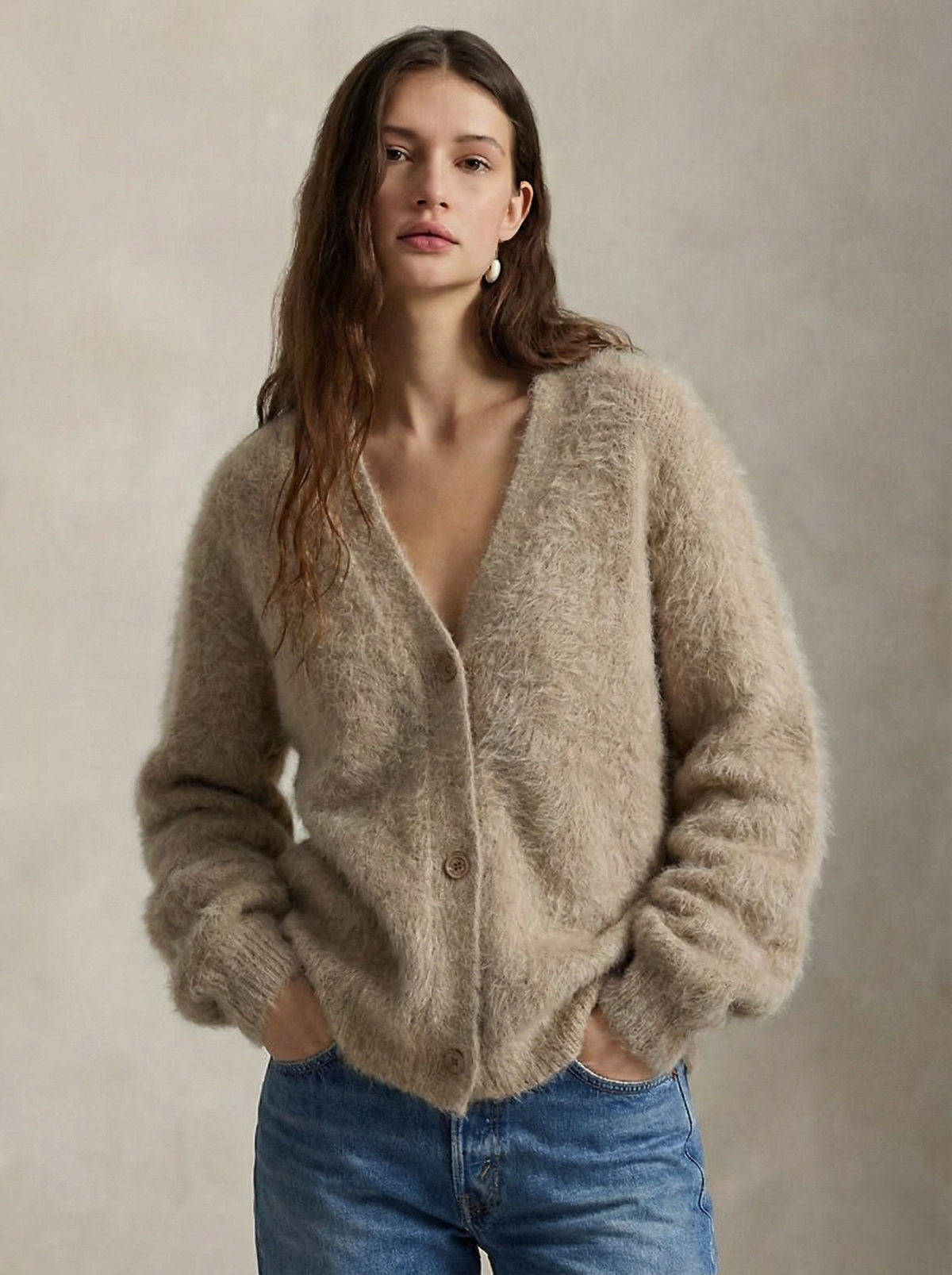 Junia Brushed Knit Oversized Cardigan