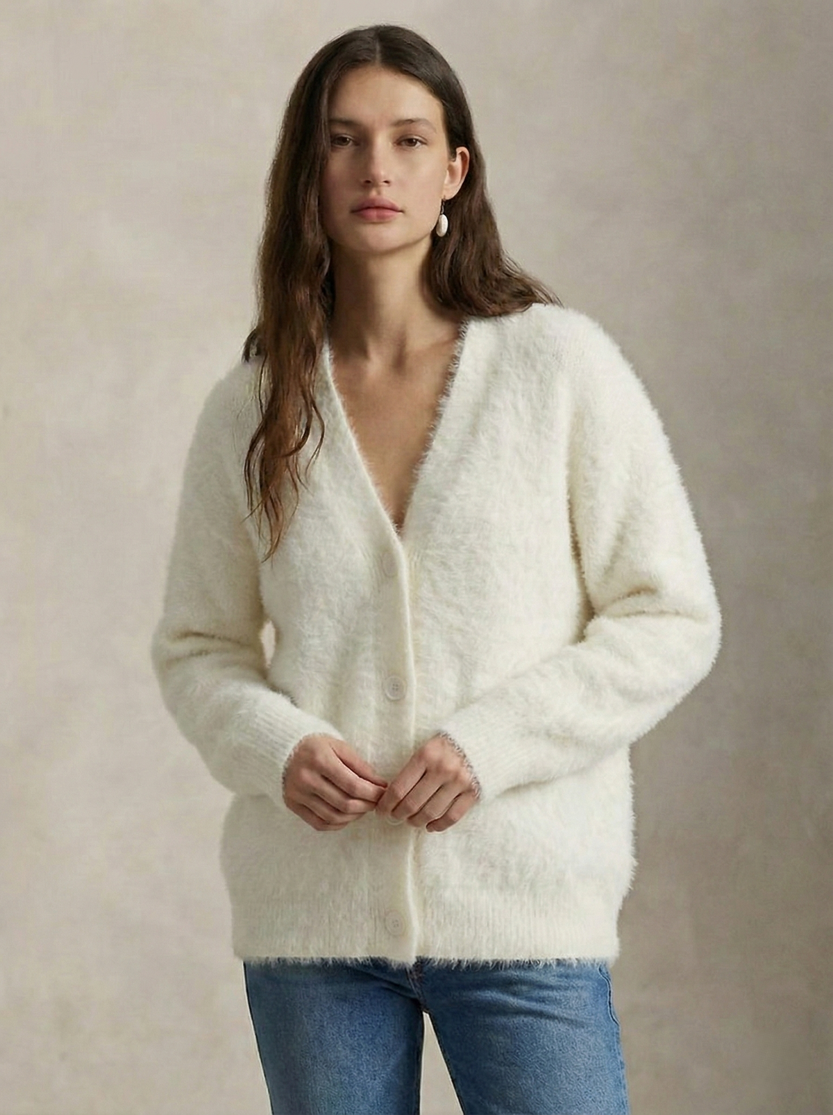 Junia Brushed Knit Oversized Cardigan