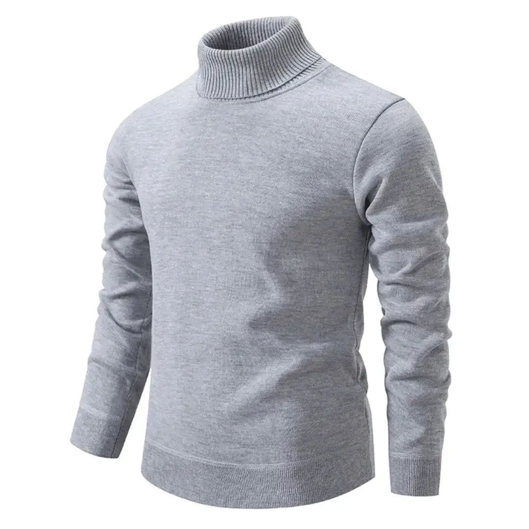 Jason | Mens Turtleneck Sweater in Soft Knit Blend | Tailored Fit, Breathable | Brown, Gray, Black and More XS-XXXL