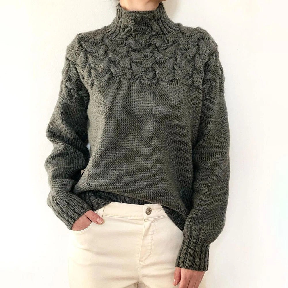 Women's Turtleneck Sweater | For Winter | Size S-3XL | Sky Blue, Dark Green, Red, Blue, Grey, Light Pink and 7 more