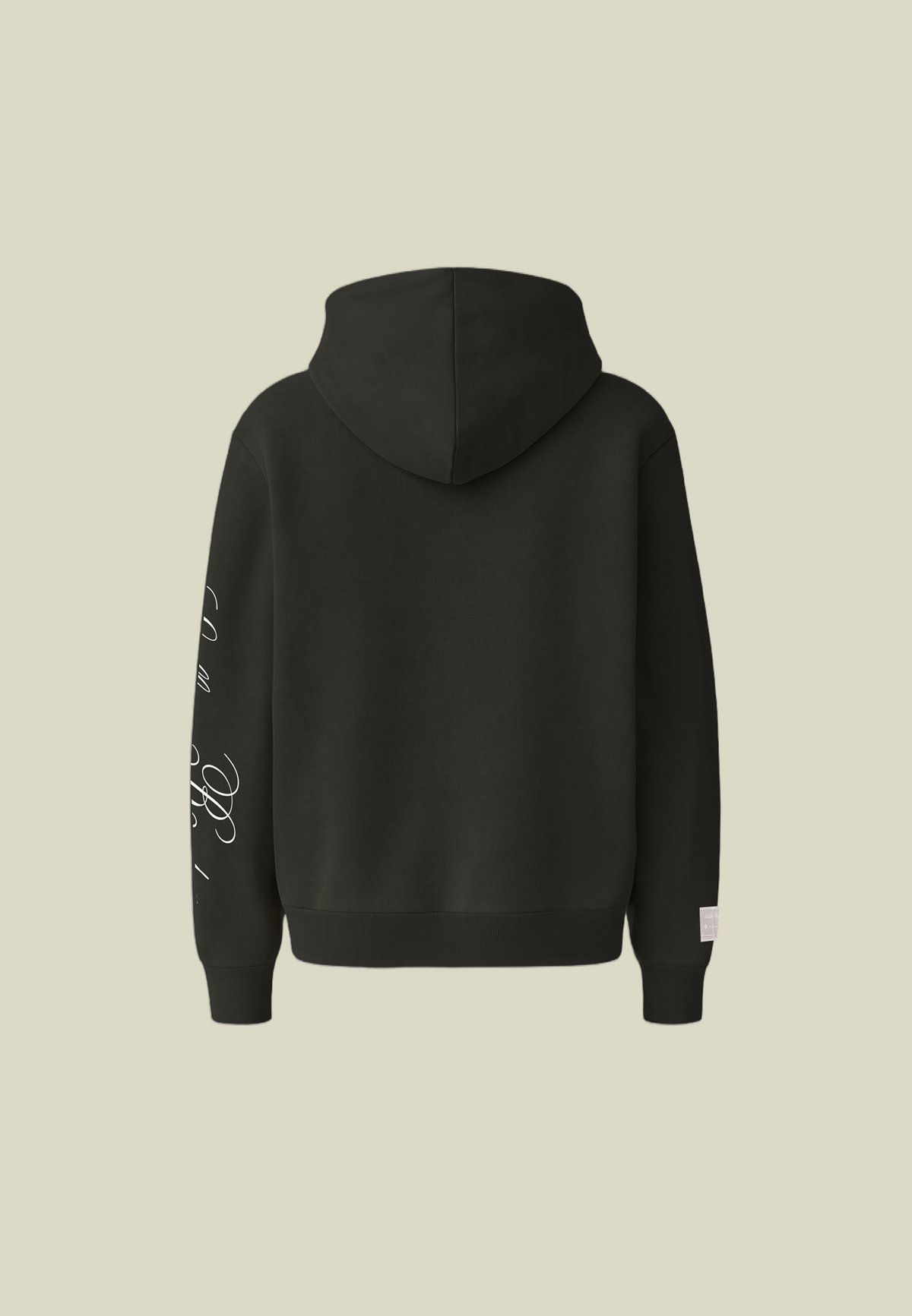 Unisex Black Graphic Pullover Hoodie, Long Sleeves, Front Pocket