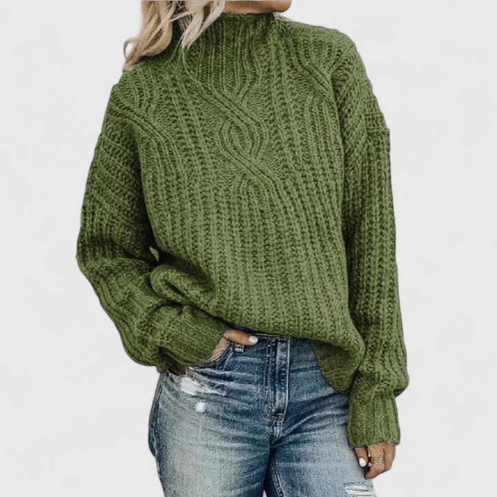 Women's Long Sleeve Pullover | Soft Drape Knit Sweater That Warms Without Bulk Under a Jacket | Size S-XL, 5 Colors