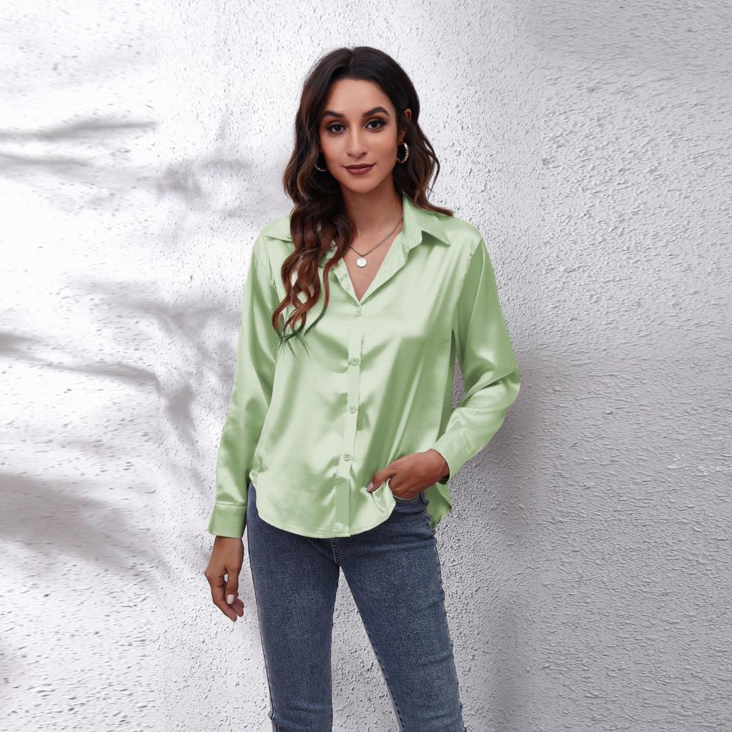 Sydney | Women’s Casual Workwear Loose Fit Satin Blouses