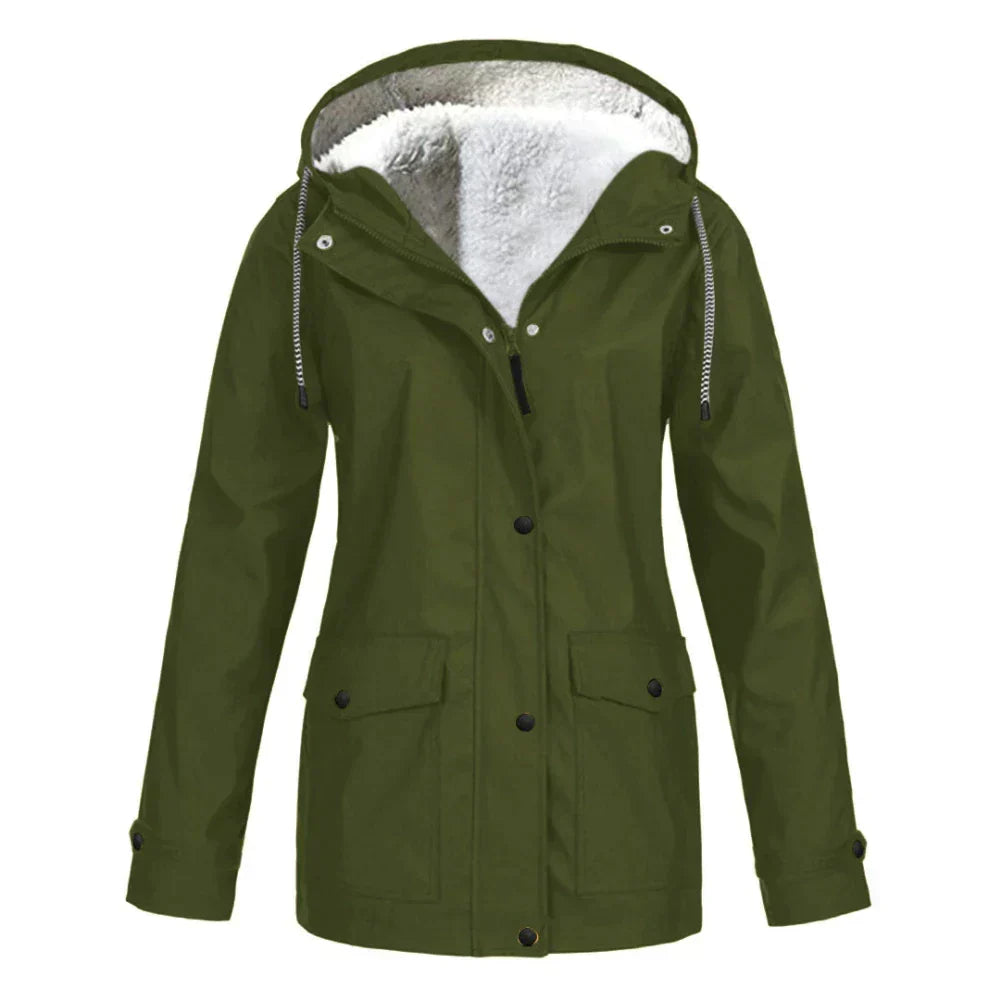 Women's Waterproof Rain Jacket with Hood and Breathable Fabric | For Winter | Size S-5XL
