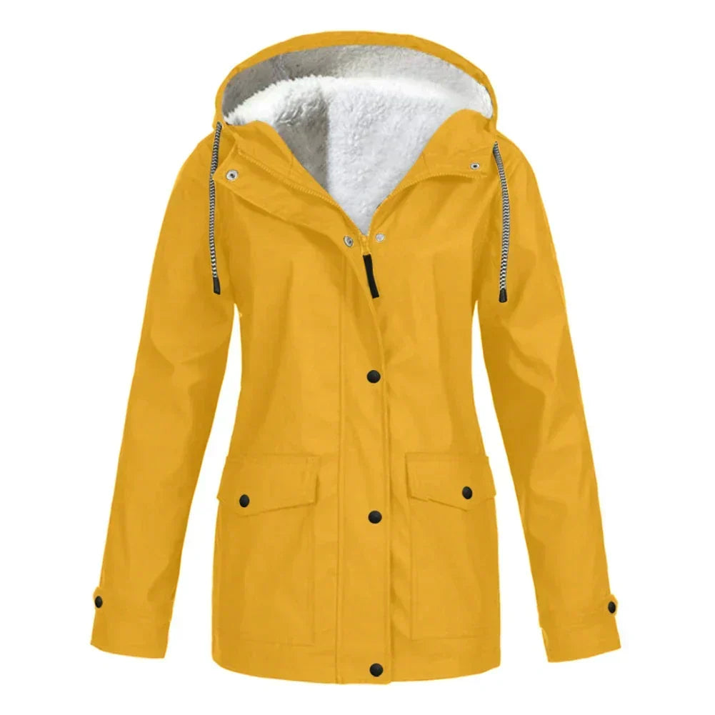 Women's Waterproof Rain Jacket with Hood and Breathable Fabric | For Winter | Size S-5XL