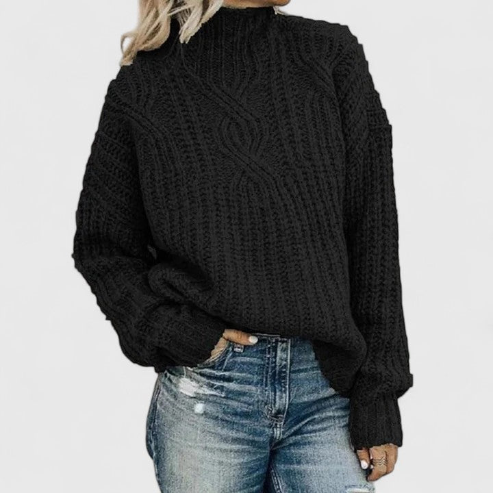 Women's Cable Knit Sweater | Size S-3XL | Green, Black, Pink, Grey, Blue