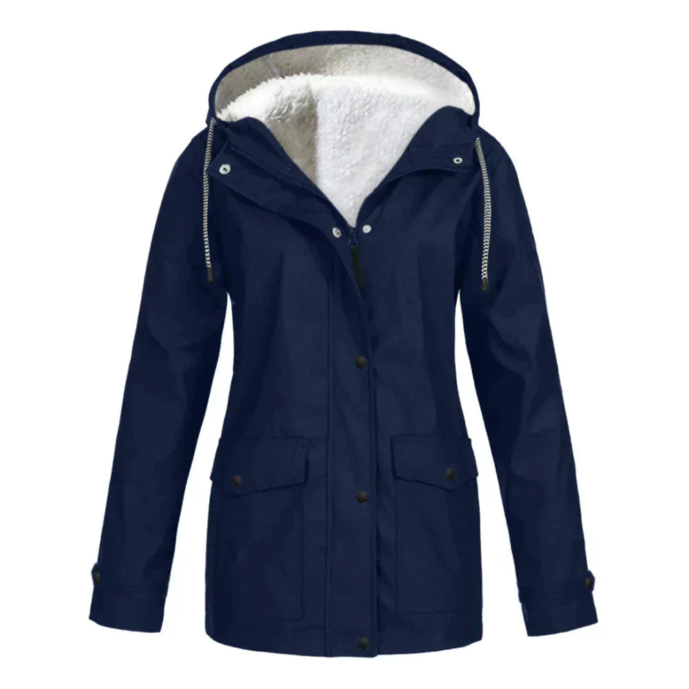 Women's Waterproof Rain Jacket with Hood and Breathable Fabric | For Winter | Size S-5XL