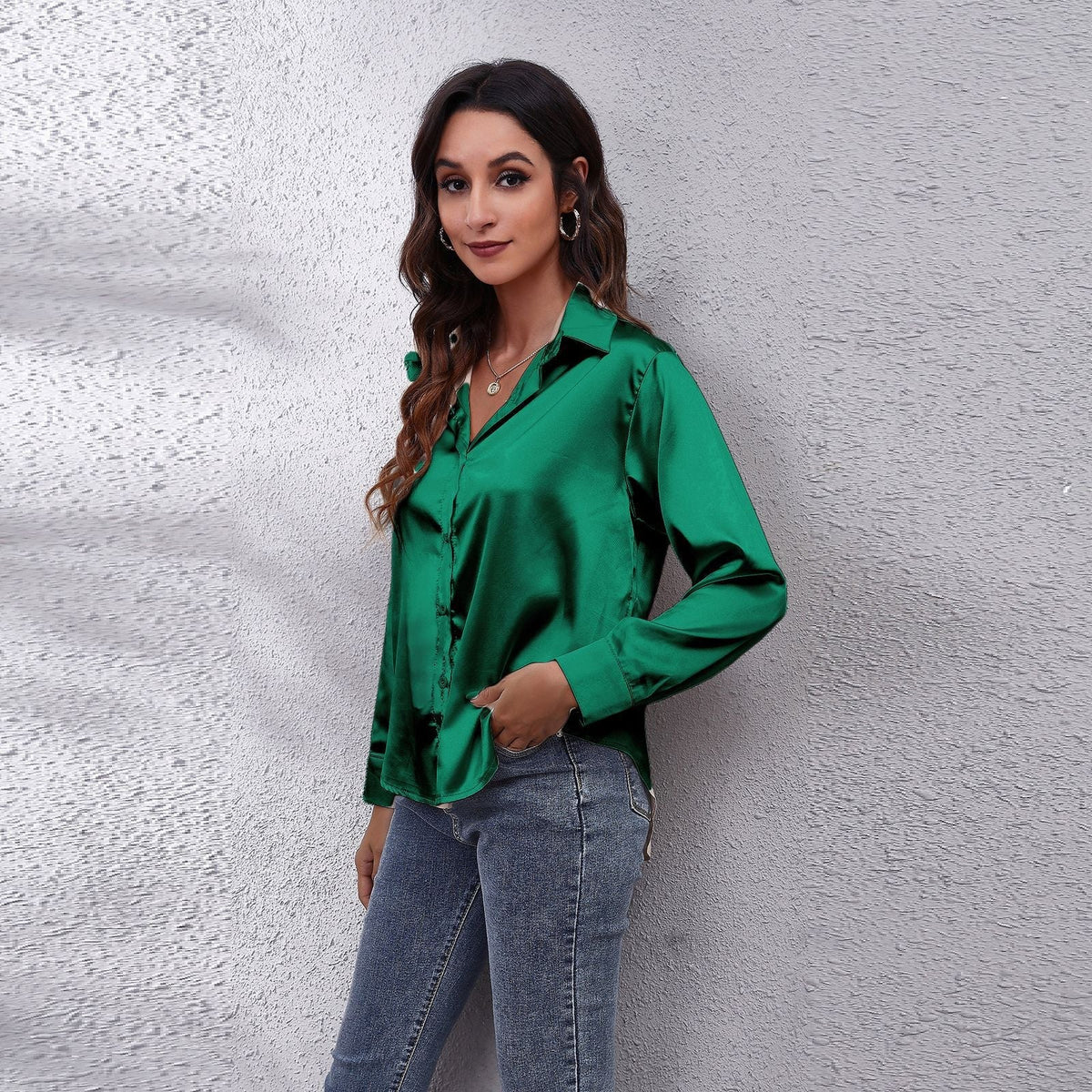 Sydney | Women’s Casual Workwear Loose Fit Satin Blouses