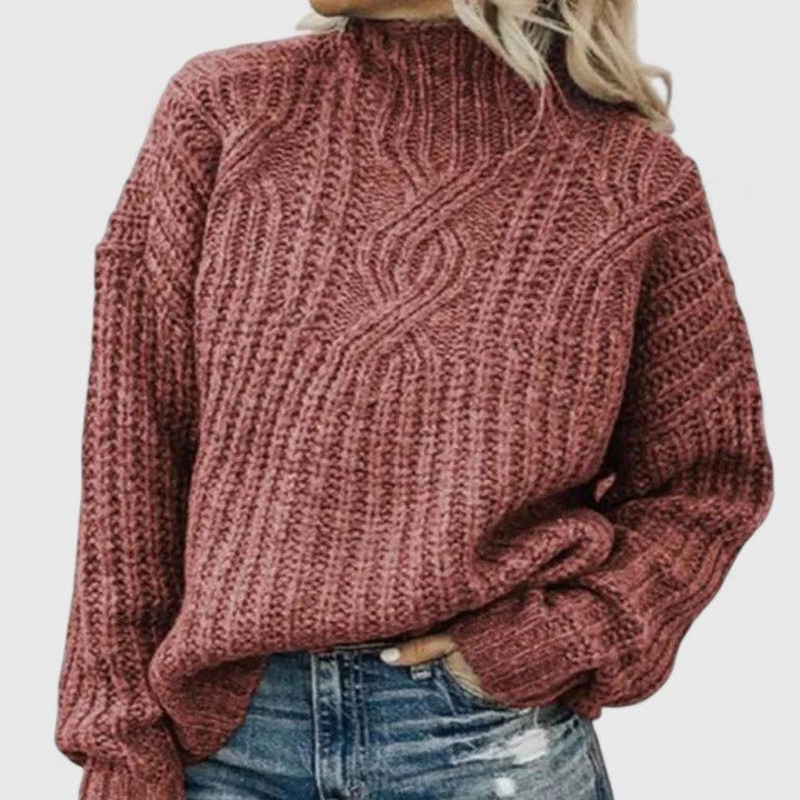 Women's Cable Knit Sweater | Size S-3XL | Green, Black, Pink, Grey, Blue
