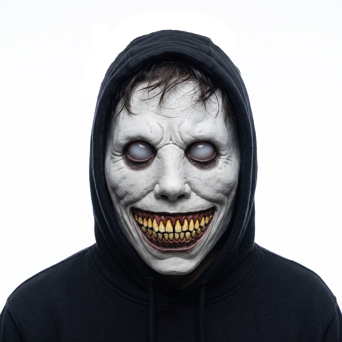 Halloween's Scary White Smiling Demon Mask for Cosplay & Costume Parties