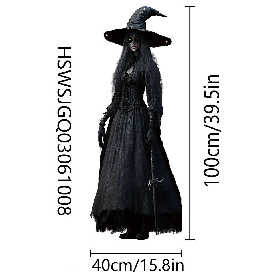 Halloween's Skull Bride Hanging Decoration with Weather Resistant Fabric