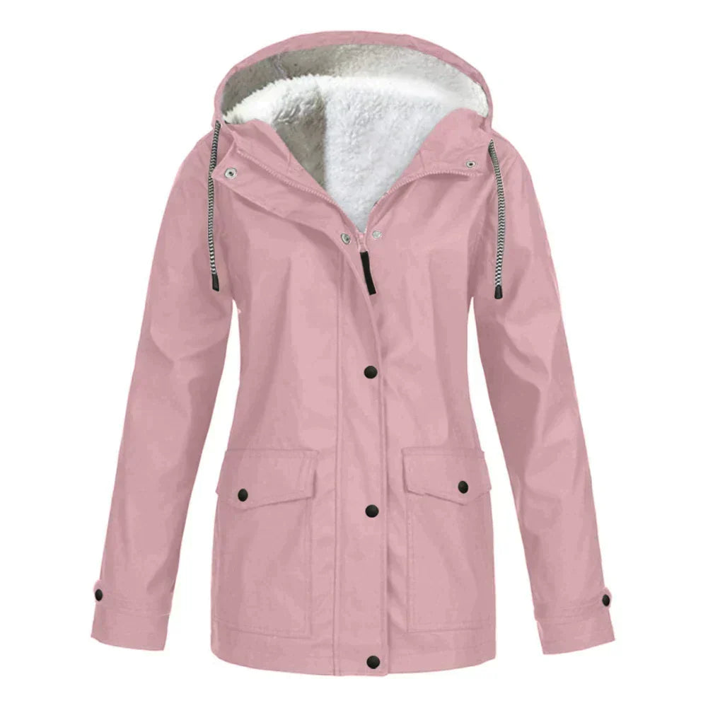 Women's Waterproof Rain Jacket with Hood and Breathable Fabric | For Winter | Size S-5XL