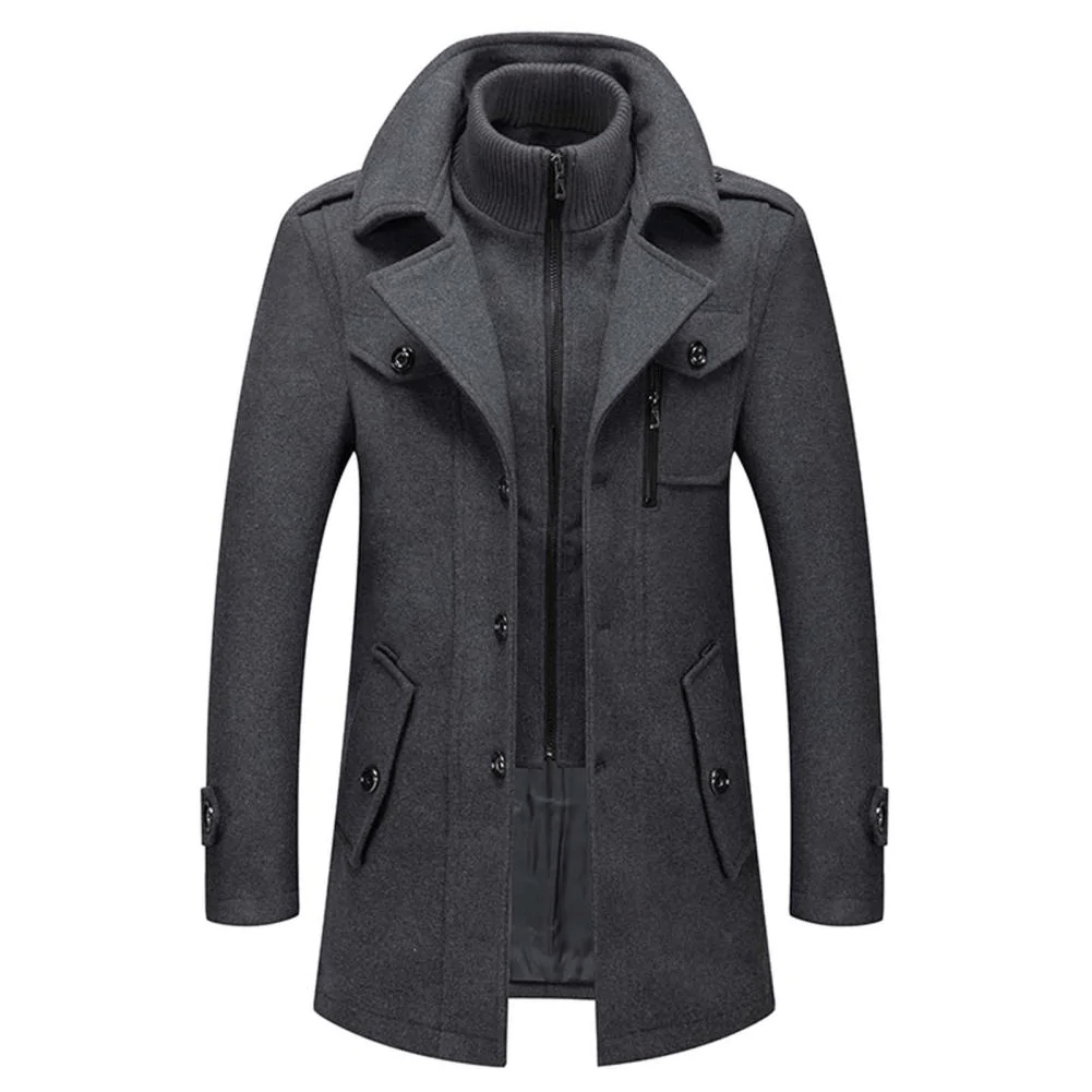 Men's Coat with Lining and Water Repellent | For Winter | Size M-6XL | Black, Grey, Brown, Coffee, Blue