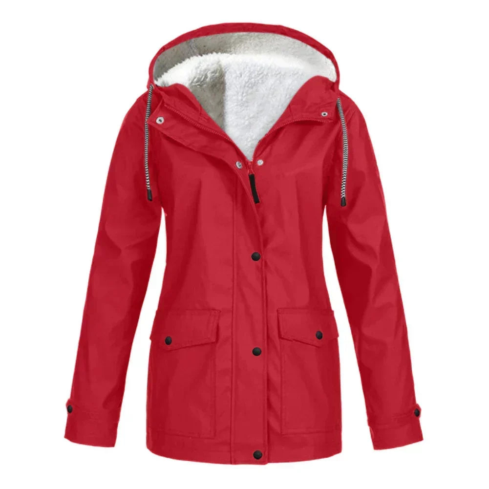 Women's Waterproof Rain Jacket with Hood and Breathable Fabric | For Winter | Size S-5XL