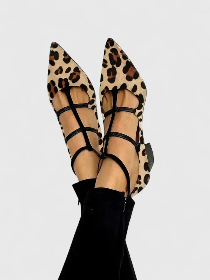 Lyn | Stylish Women's Heels in Black and Leopard