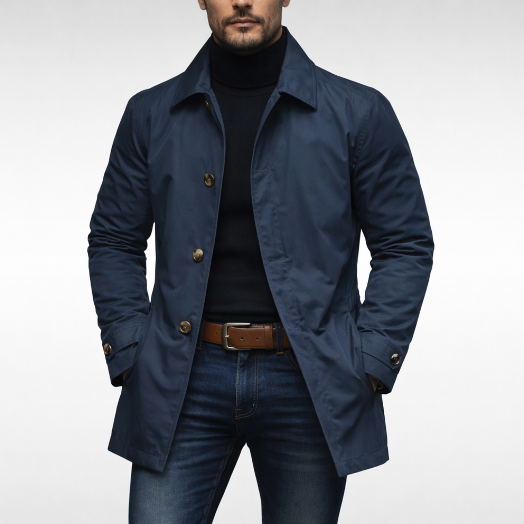 Neil | Mens Winter Coat, Windproof and Water-Resistant | Light Insulation, Tailored Fit | Gray, Blue and More S-2XL