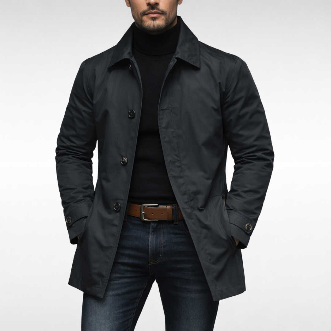 Neil | Mens Winter Coat, Windproof and Water-Resistant | Light Insulation, Tailored Fit | Gray, Blue and More S-2XL