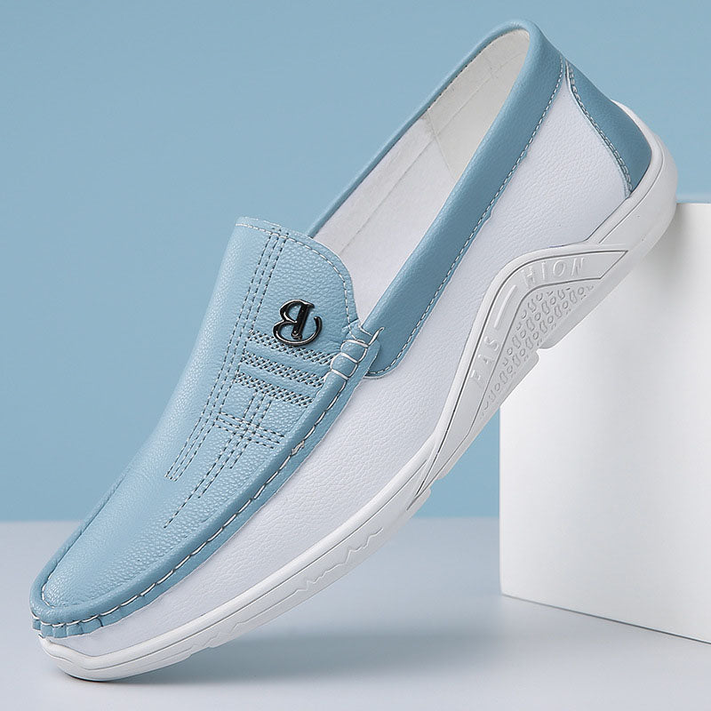 John | Men's Slip-On Loafers with Contrast Panel