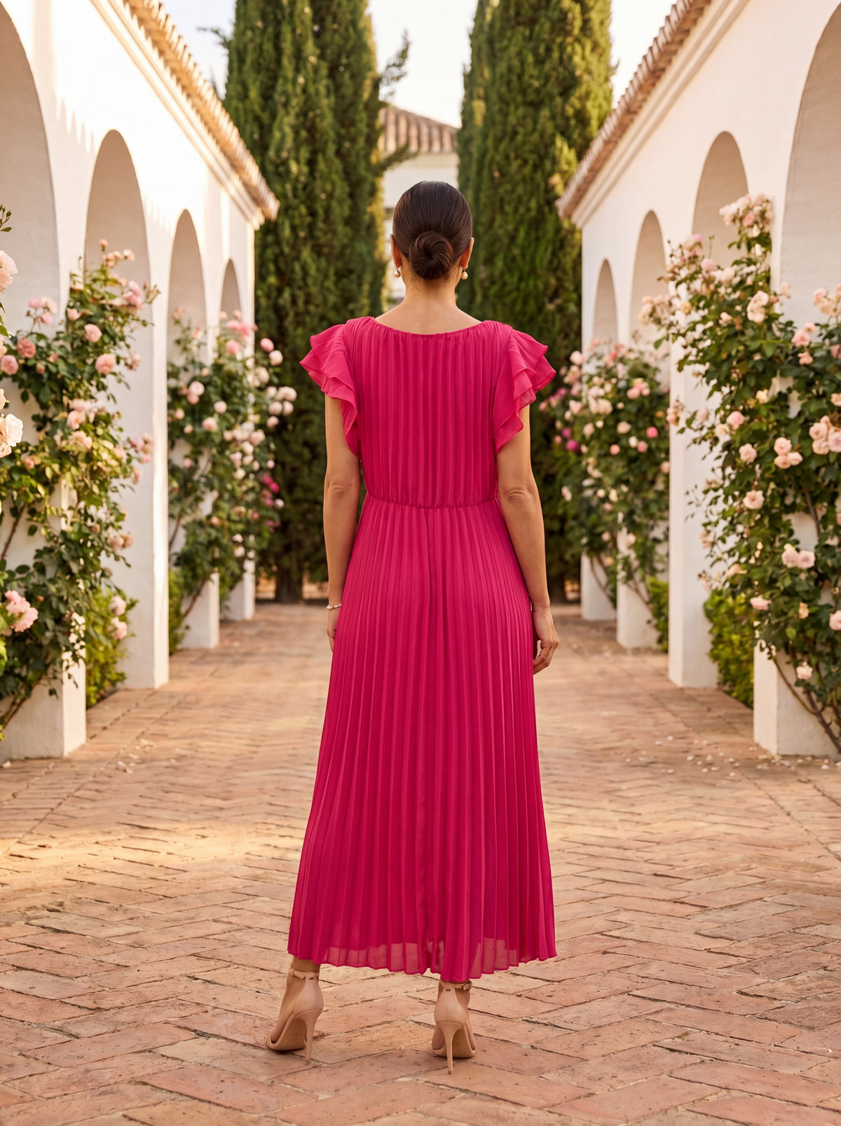 Selena | Pleated Tulle Evening Gown