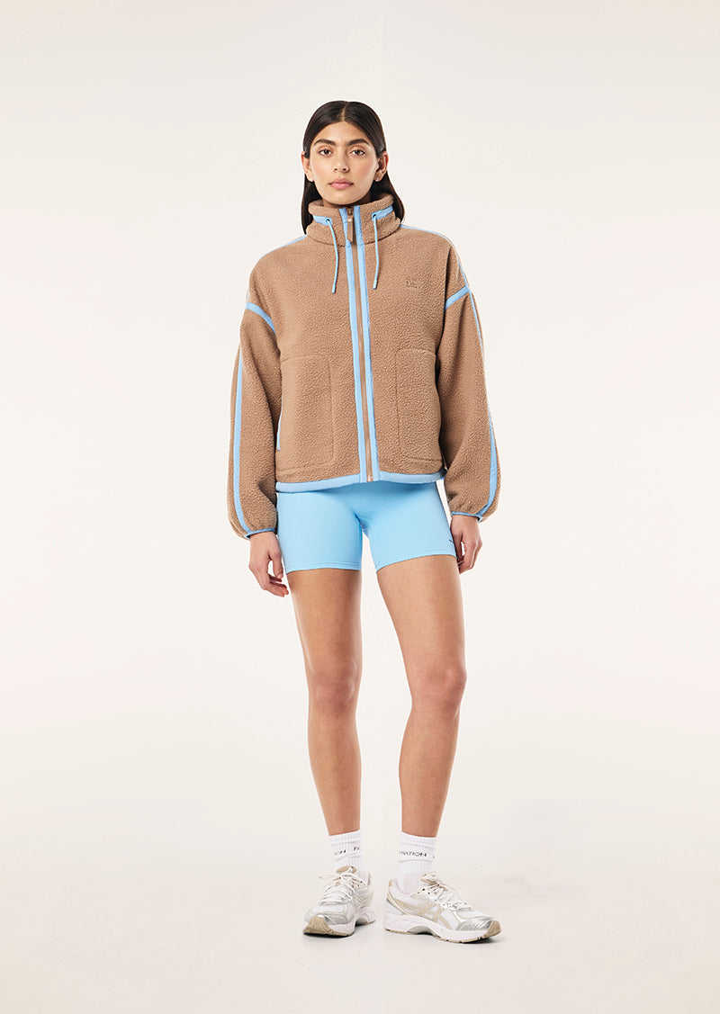 Women's Sherpa Jacket, Hooded, Zip Front, Long Sleeves