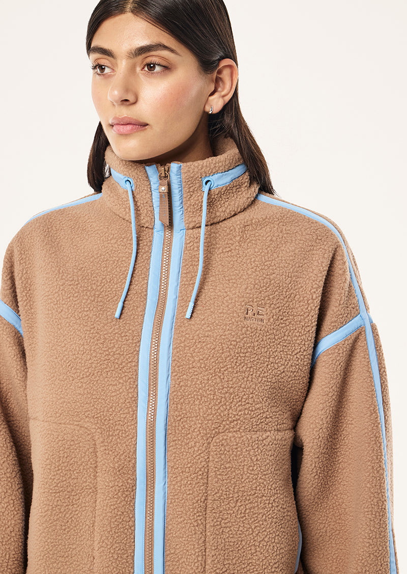 Women's Sherpa Jacket, Hooded, Zip Front, Long Sleeves