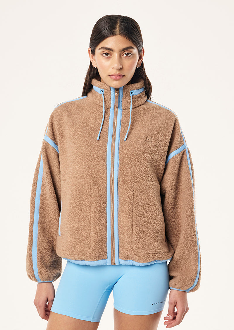 Women's Sherpa Jacket, Hooded, Zip Front, Long Sleeves