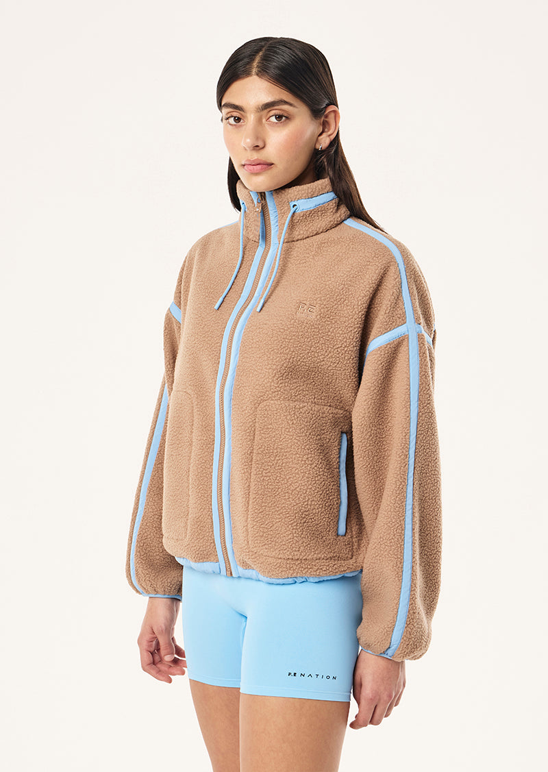 Women's Sherpa Jacket, Hooded, Zip Front, Long Sleeves