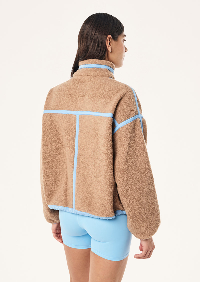 Women's Sherpa Jacket, Hooded, Zip Front, Long Sleeves