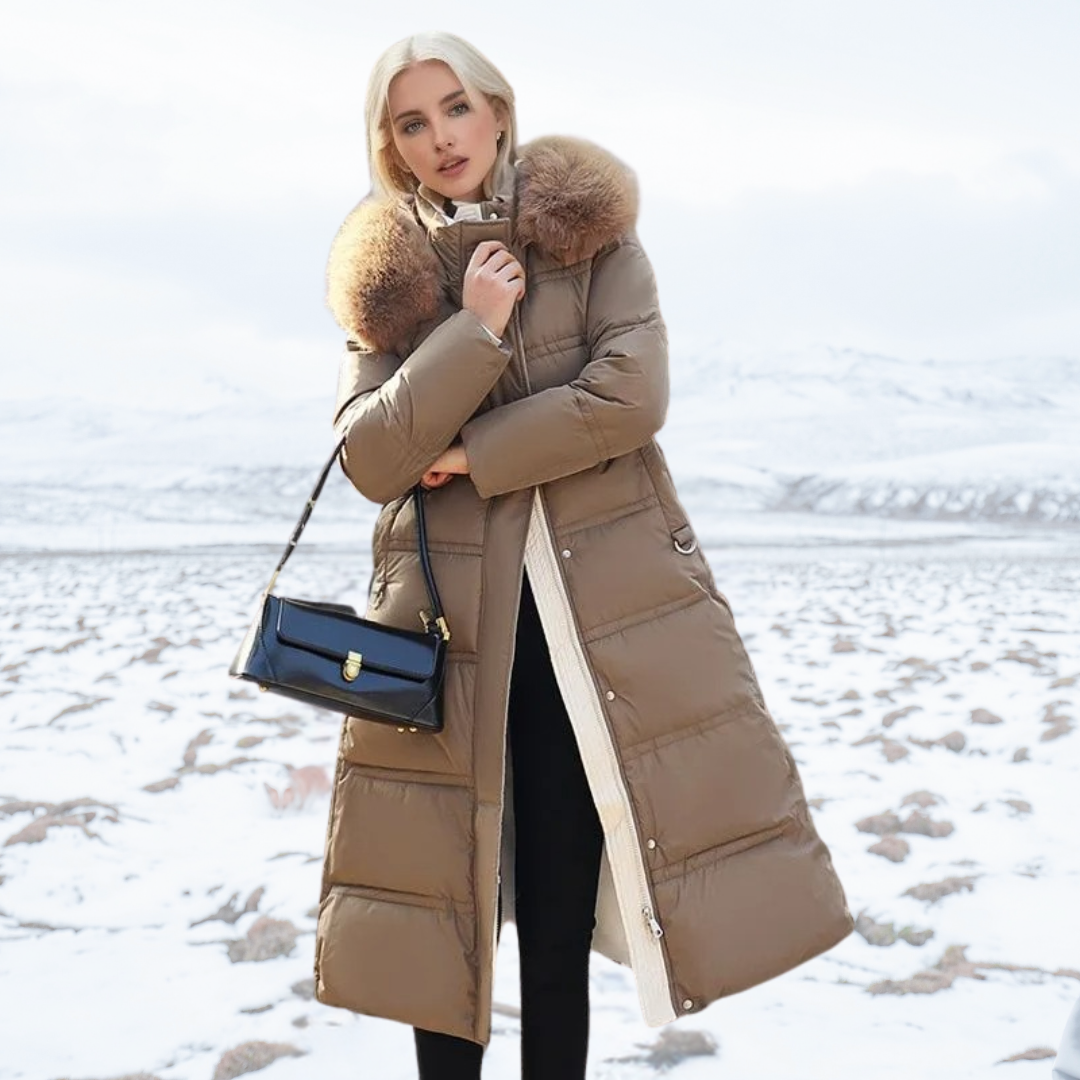 Lucia | Designer Winter Parka With Fur Hood