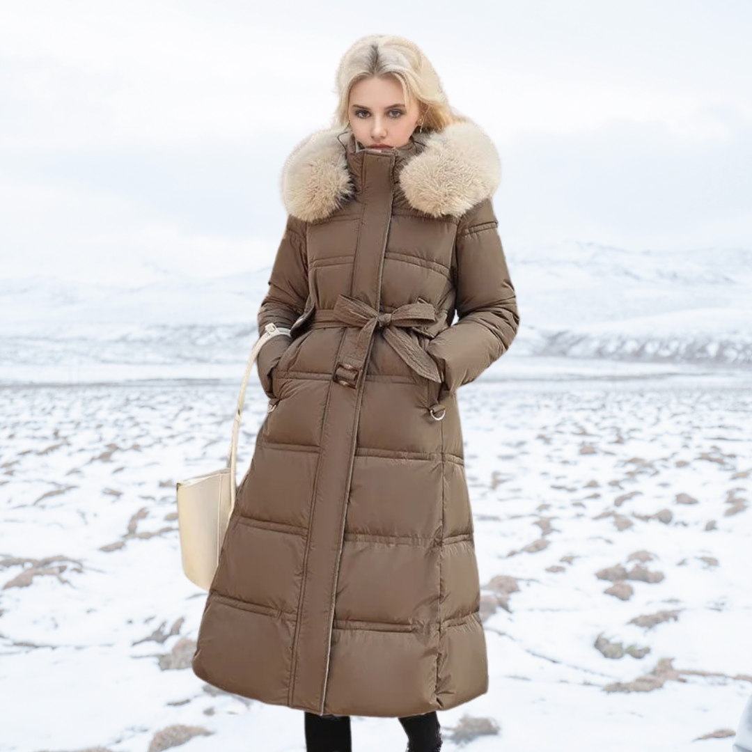 Lucia | Designer Winter Parka With Fur Hood