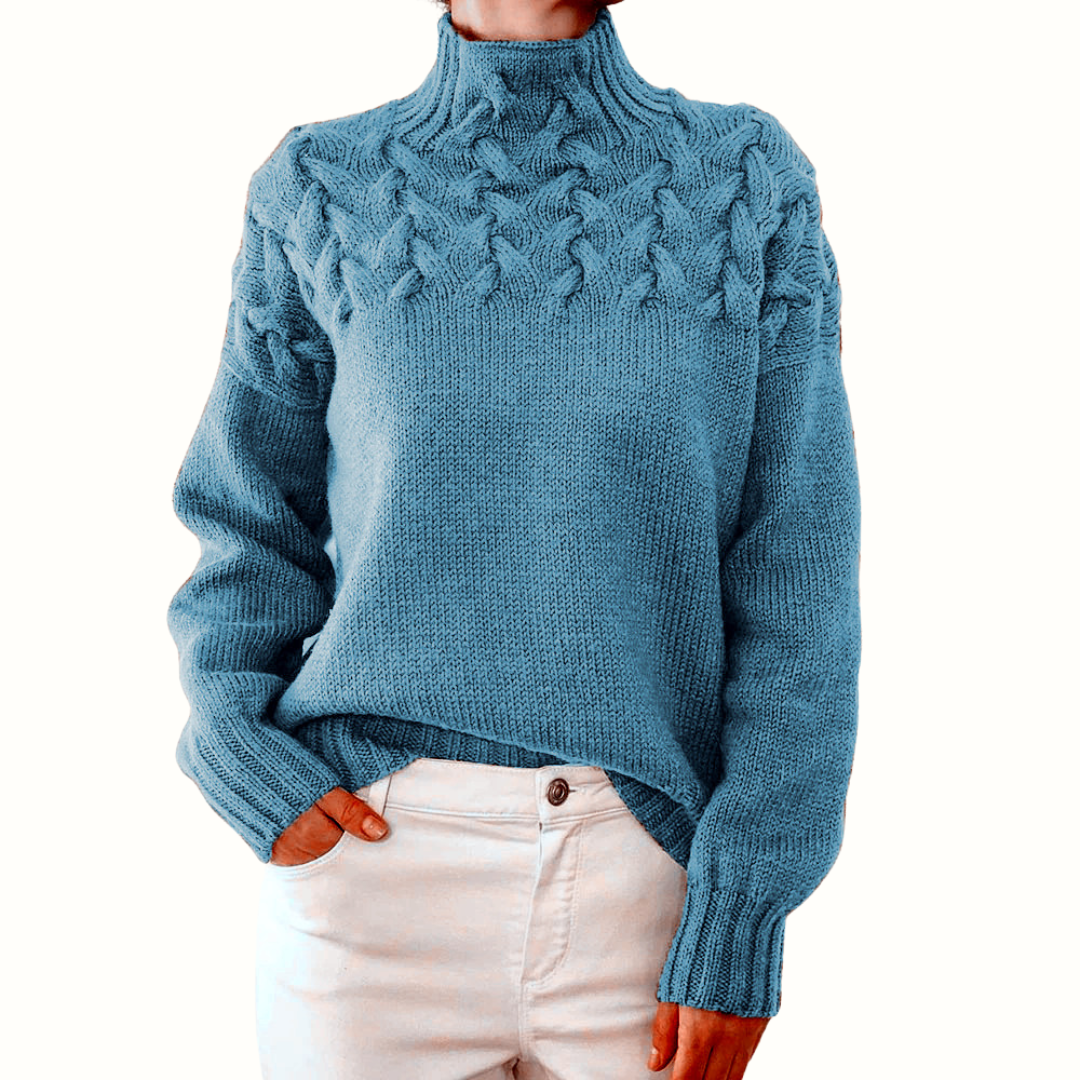 Women's Turtleneck Sweater | For Winter | Size S-3XL | Sky Blue, Dark Green, Red, Blue, Grey, Light Pink and 7 more