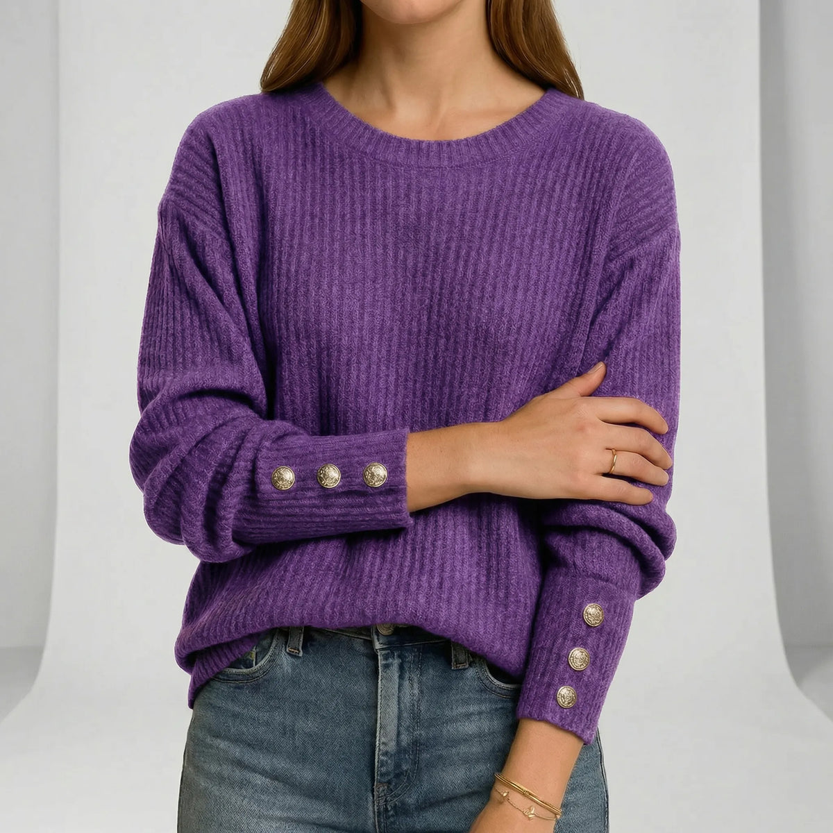 Relaxed-Fit Knit Sweater - Charlotta
