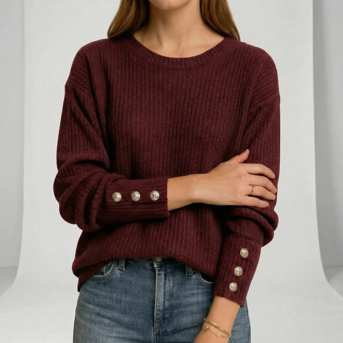 Relaxed-Fit Knit Sweater - Charlotta
