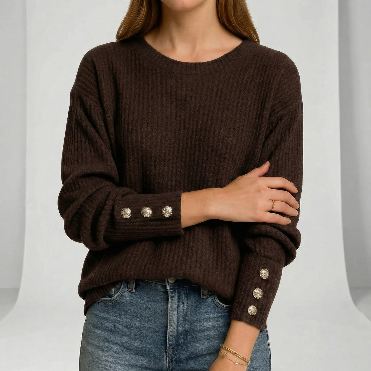 Relaxed-Fit Knit Sweater - Charlotta