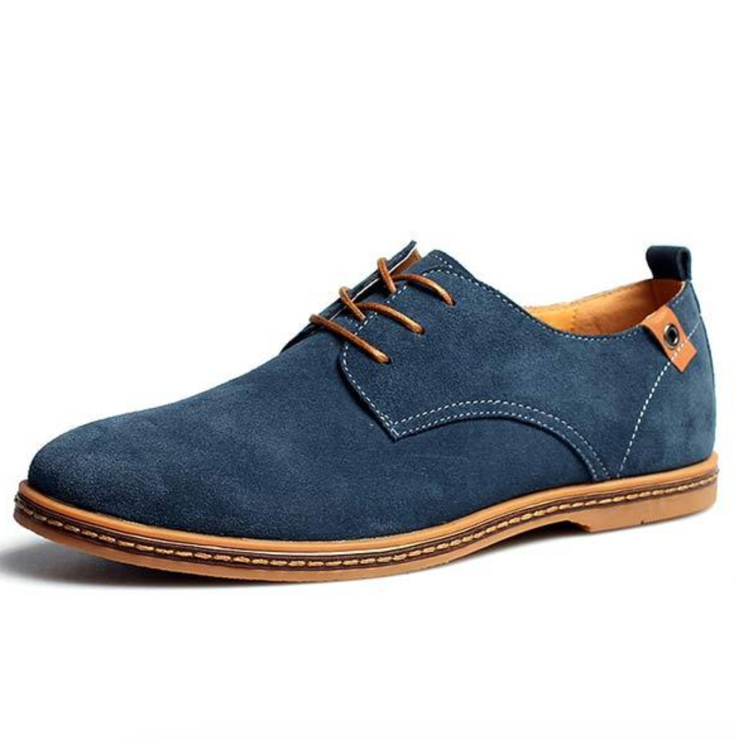 Men's Lace-Up Derby Shoes, Textured Finish, Round Toe
