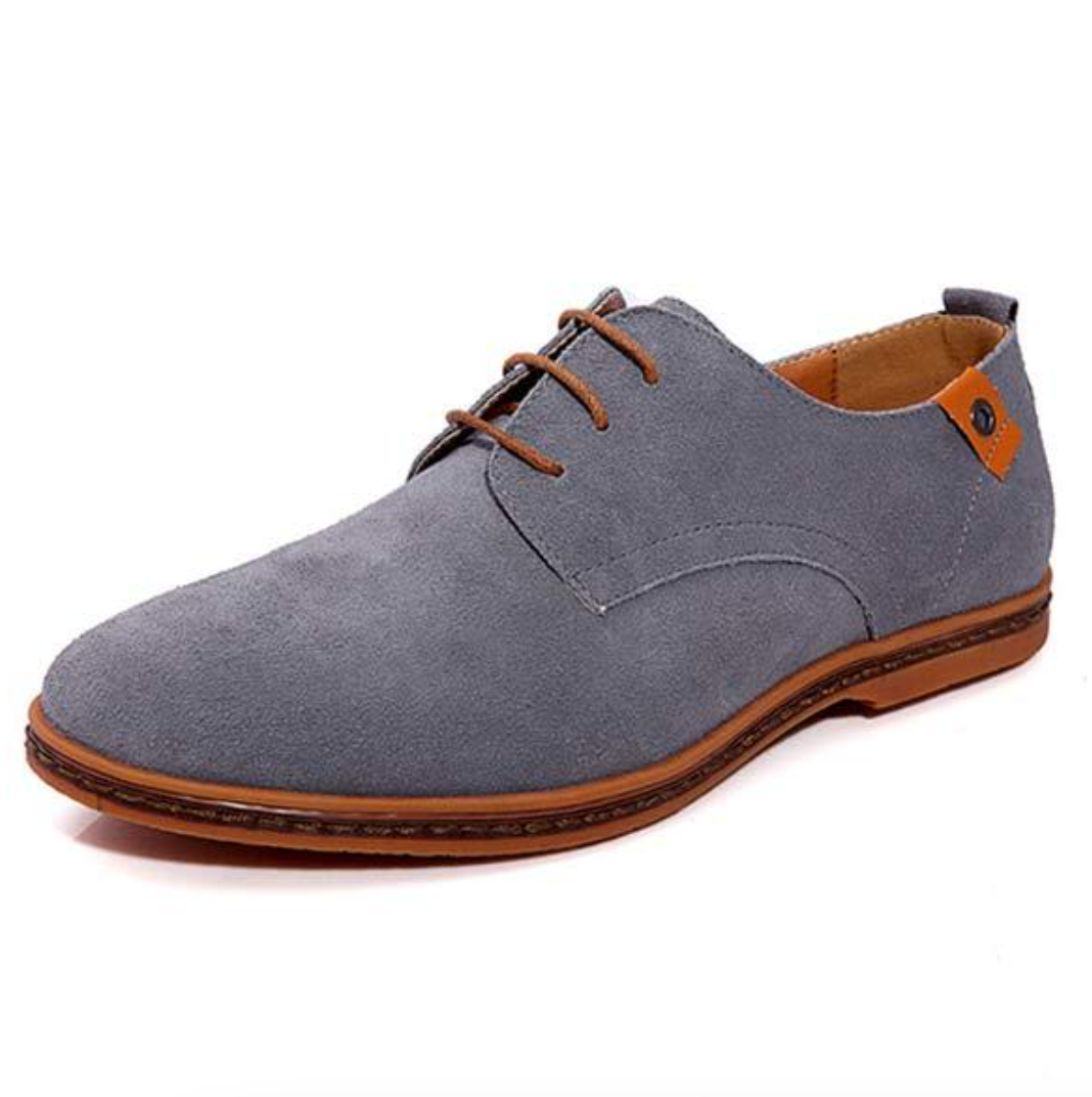 Men's Lace-Up Derby Shoes, Textured Finish, Round Toe