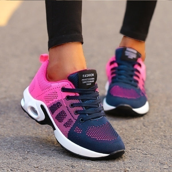 Women's Lace-Up Air Cushion Running Sneakers