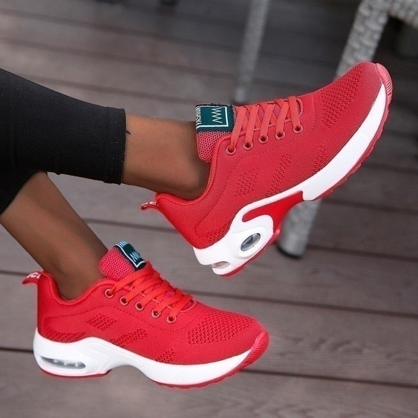 Women's Lace-Up Air Cushion Running Sneakers