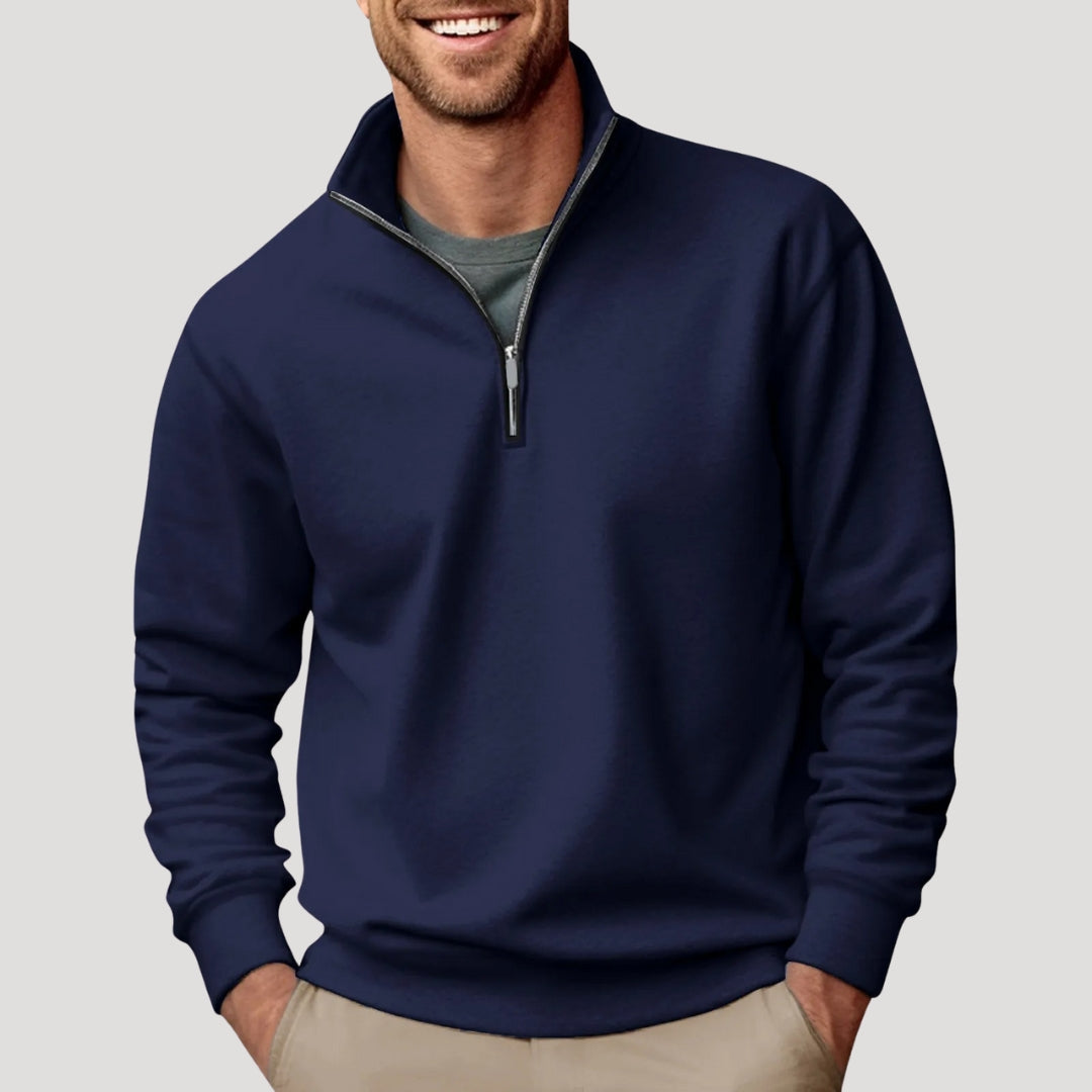 Philipp | Mens Classic Quarter-Zip Sweater — Versatile Basic in 8 Colors S–3XL | Westmere