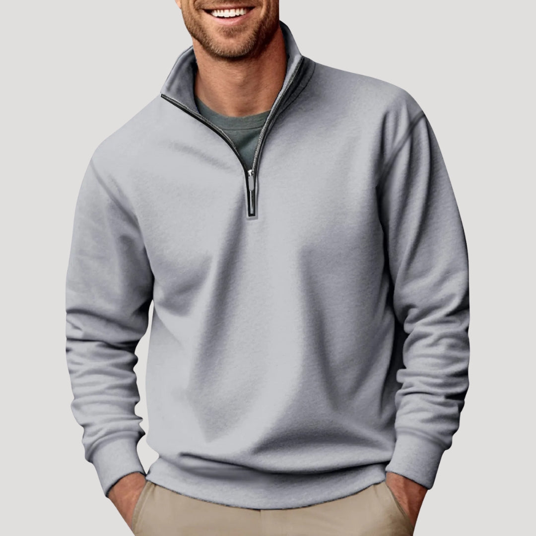 Philipp | Mens Classic Quarter-Zip Sweater — Versatile Basic in 8 Colors S–3XL | Westmere
