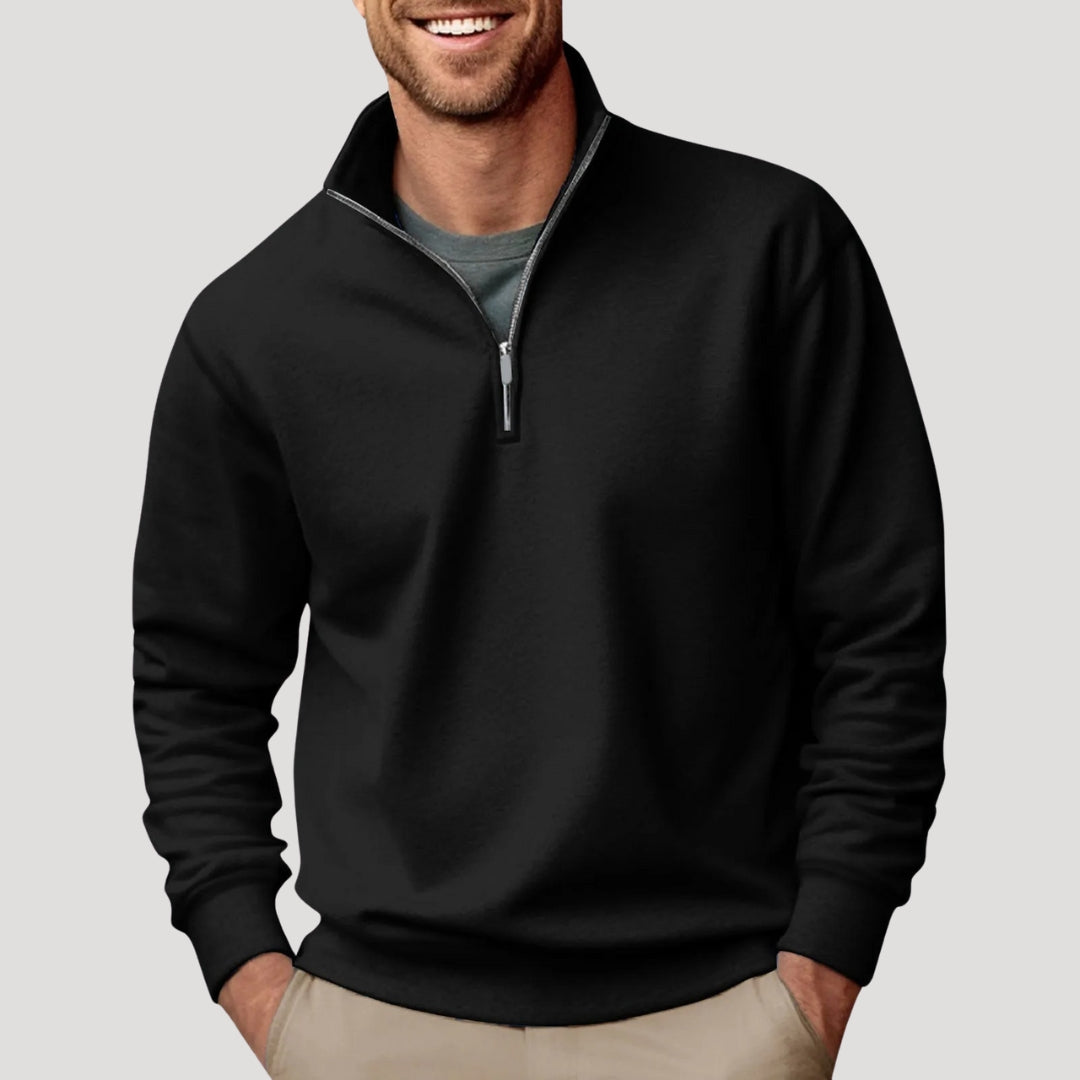 Philipp | Mens Classic Quarter-Zip Sweater — Versatile Basic in 8 Colors S–3XL | Westmere