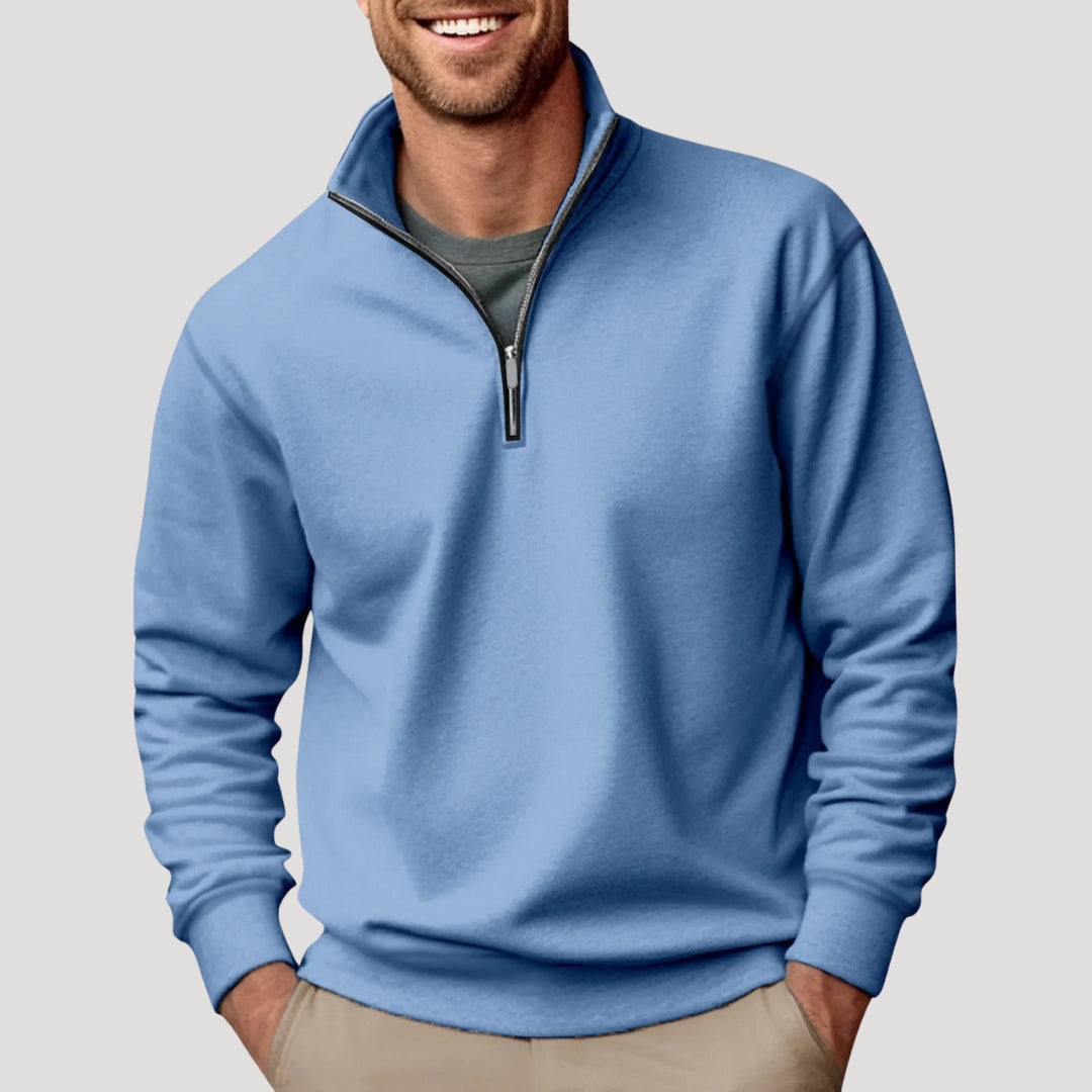 Philipp | Mens Classic Quarter-Zip Sweater — Versatile Basic in 8 Colors S–3XL | Westmere