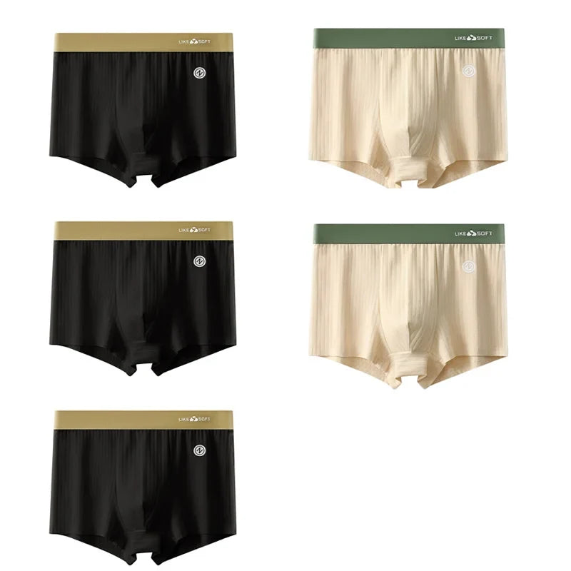 Men's 5 Piece Funny Striped Boxer Underwear Set for Comfort and Style