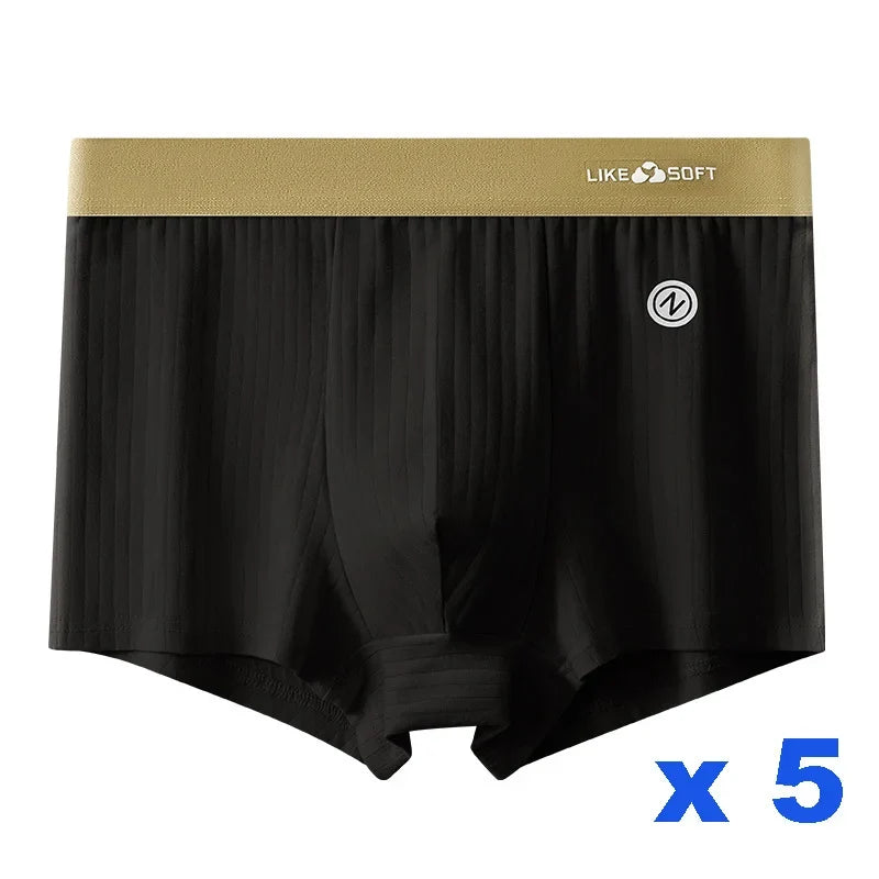 Men's 5 Piece Funny Striped Boxer Underwear Set for Comfort and Style