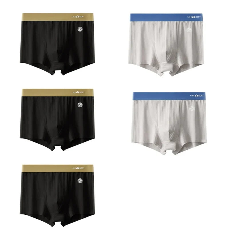 Men's 5 Piece Funny Striped Boxer Underwear Set for Comfort and Style