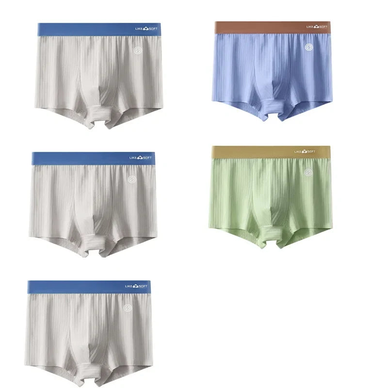 Men's 5 Piece Funny Striped Boxer Underwear Set for Comfort and Style