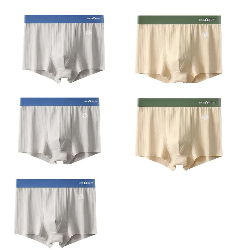 Men's 5 Piece Funny Striped Boxer Underwear Set for Comfort and Style