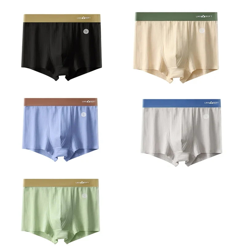 Men's 5 Piece Funny Striped Boxer Underwear Set for Comfort and Style
