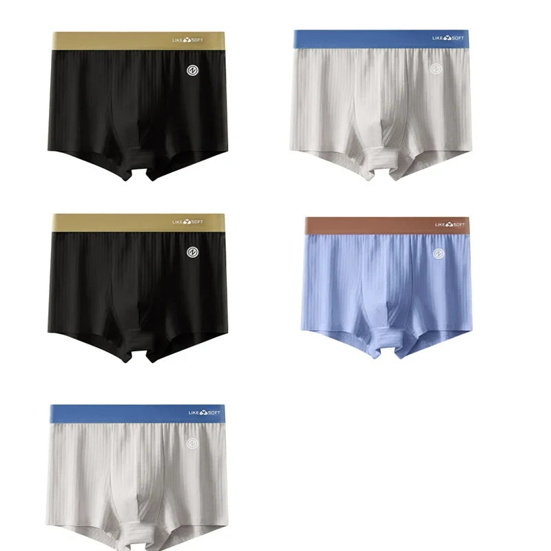 Men's 5 Piece Funny Striped Boxer Underwear Set for Comfort and Style